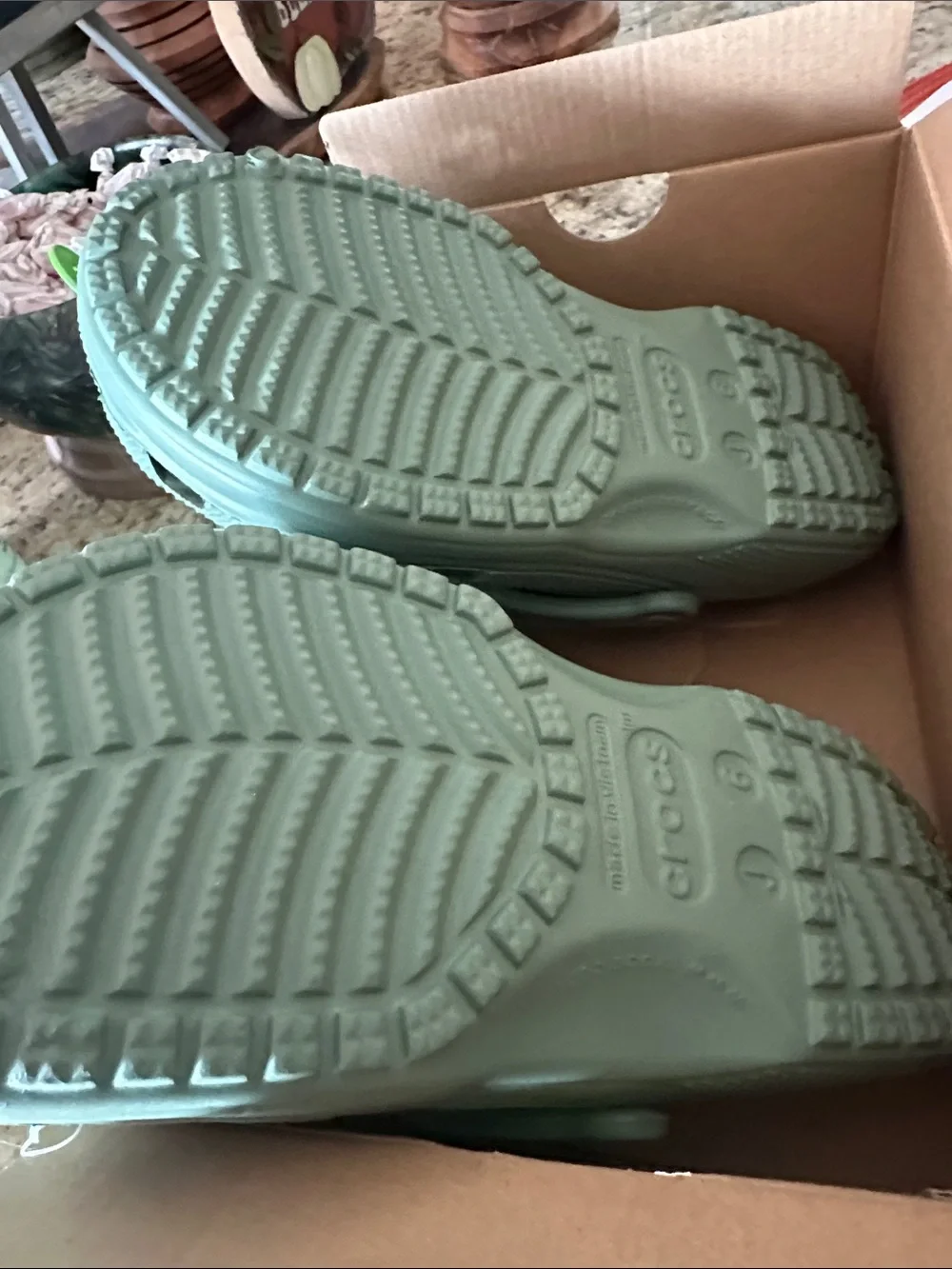 CROCS Kids Classic Clog in Sage Green